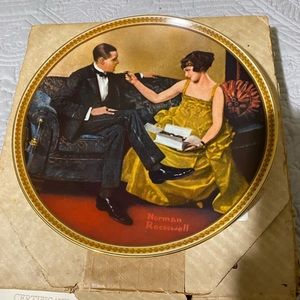 1983 “flirting in the parlor”Norman Rockwell Plate